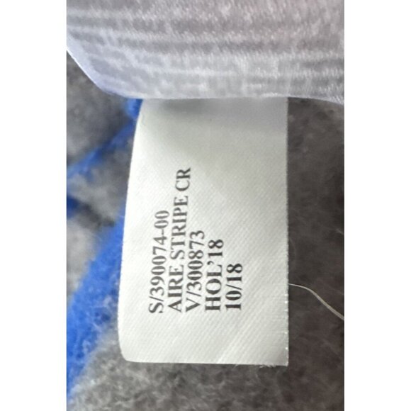 Banana Republic Sweater Women's Medium Gray Blue Striped Classic Casual Crewneck - Picture 13 of 13